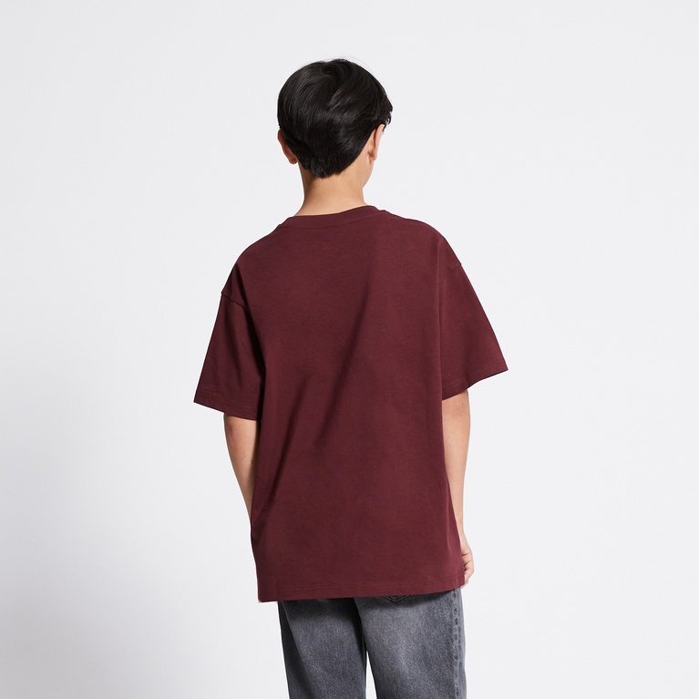 Oversized tee "Venice star" Dark Burgundy